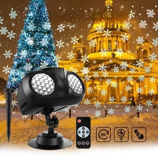 Luzes de projetor de floco de neve projetor deluzes de natal ao ar livre/interior à prova d'água para decorações de nata