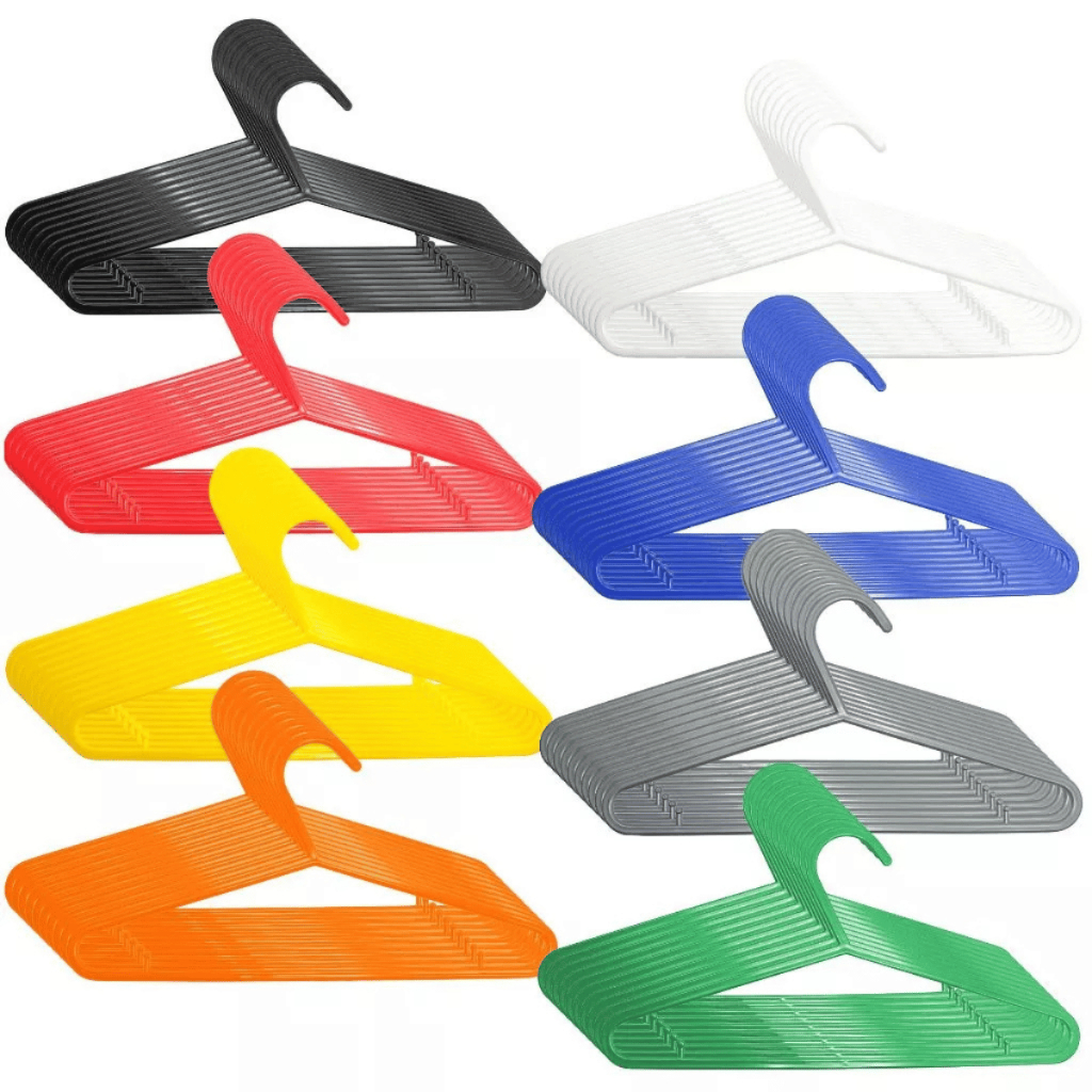 Kit 24 Cabides De Roupa Adulto Colorido Plástico Organizador | Shopee ...