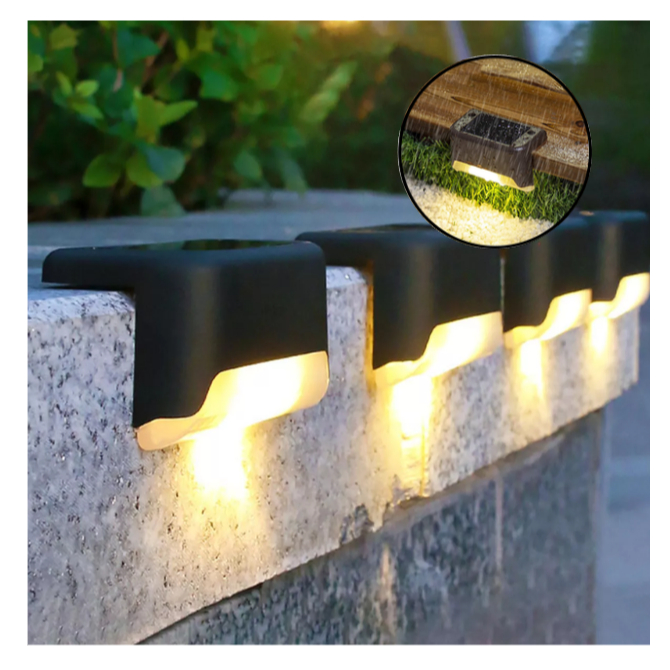 LED Solar para Iluminação Externa 4 peças Decks e Jardim para Decoração
