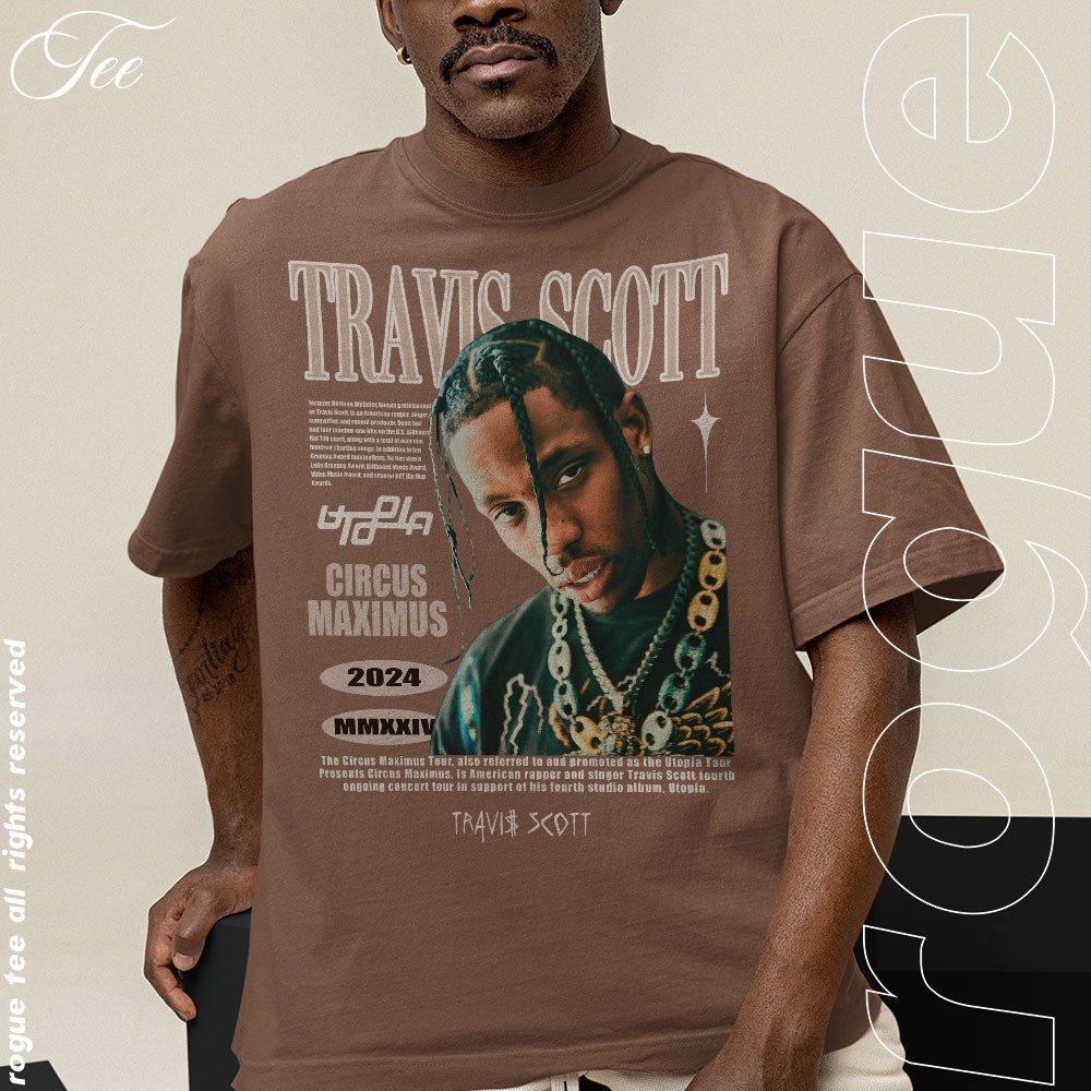 Camiseta Basica e OVERSIZED Travis Scott Utopia Circus Maximus