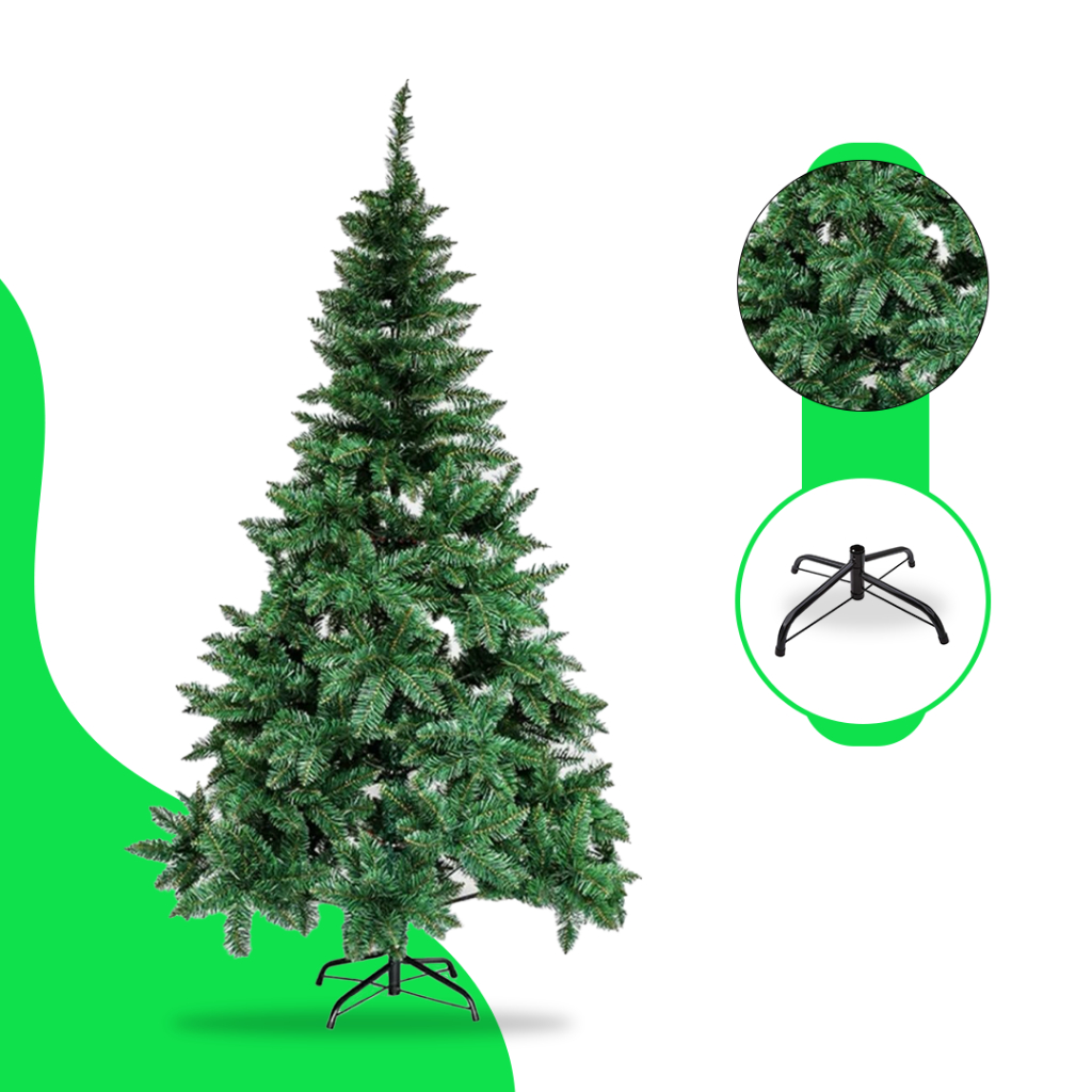 Árvore de Natal 180cm Pinheiro Luxo Grande e Cheia 600 Galhos para Decoração Natalina