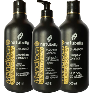 Kit Mandioca E Baba De Quiabo Natubelly Cosméticos
