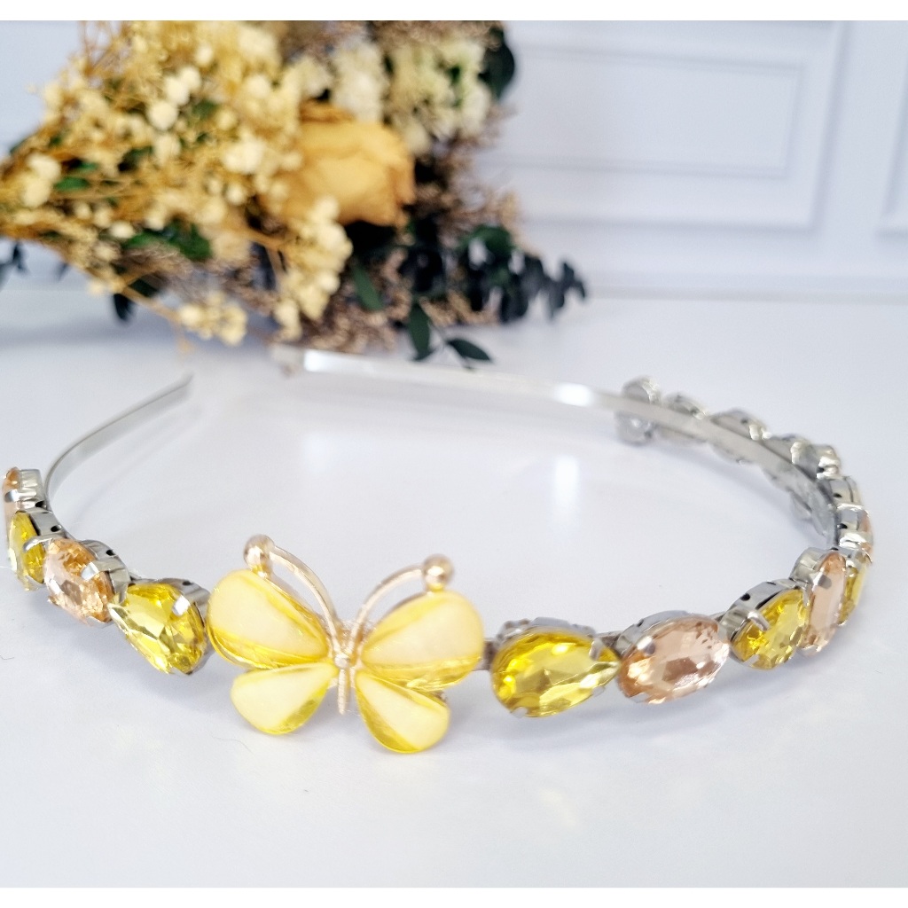 Tiara Luxo de Pedrarias Amarela