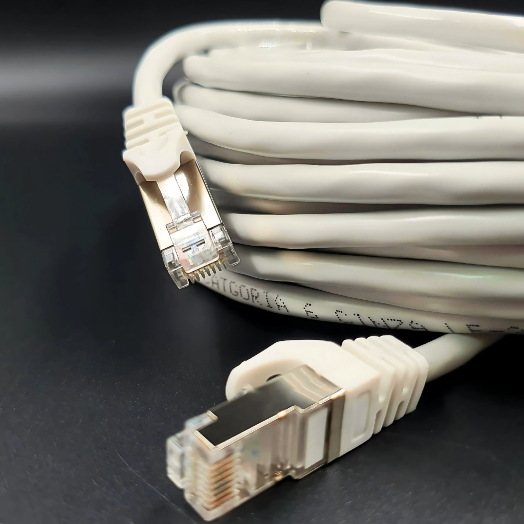 IT BLUE CABO DE REDE CAT 6 30 METROS DE COMPRIMENTO COR BRANCO. 30M CABO TEM 30 M