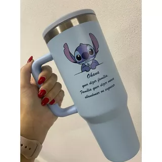 Copo Caneca Térmica Personalizada Tema Stitch 1,2L - Ohana: O Presente Exclusivo