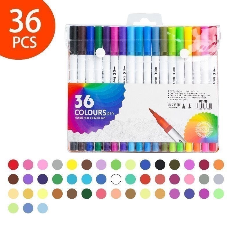 Caneta Brush Pen Kit Com Ponta Dupla Pincel Brushpen e Ponta Fina