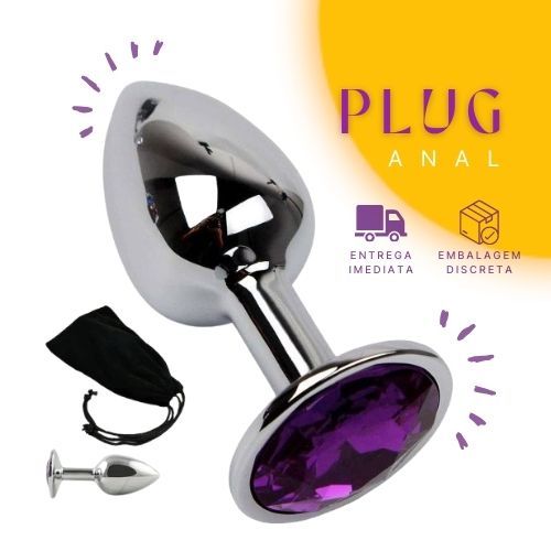anal plug with ring Plug Anal de Aço Redondo Médio main image 0