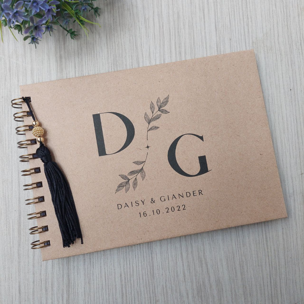 Livro de Assinaturas Casamento Personalizado Kraft Caderno de Assinaturas rustico