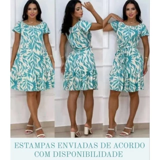 VESTIDO CIGANINHA MIDI MANGA CURTA GOLA OMBRO A OMBRO TRÊS MARIAS LACINHO REMOVÍVEL MODA PRIMAVERA VERÃO SAIA TRÊS MARIa