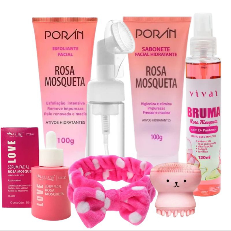 Kit Skin Care Limpeza de Pele Rosa Mosqueta Porán