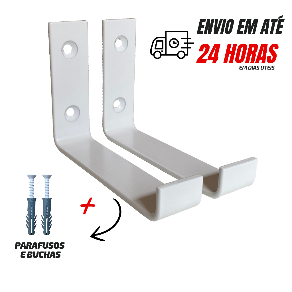 Mão Francesa Invertida Para Prateleira Branco