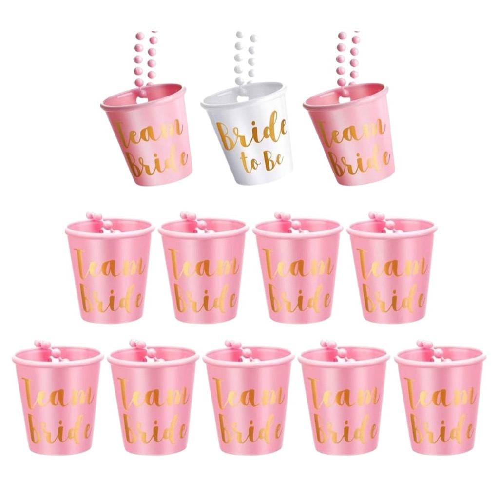 kit - 13 shot rosa claro : 1 bride + 12 Team bride | Shopee Brasil