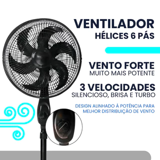Ventilador 105cm-130cm Ajuste De Altura Livremente 110v 220v Ventilador