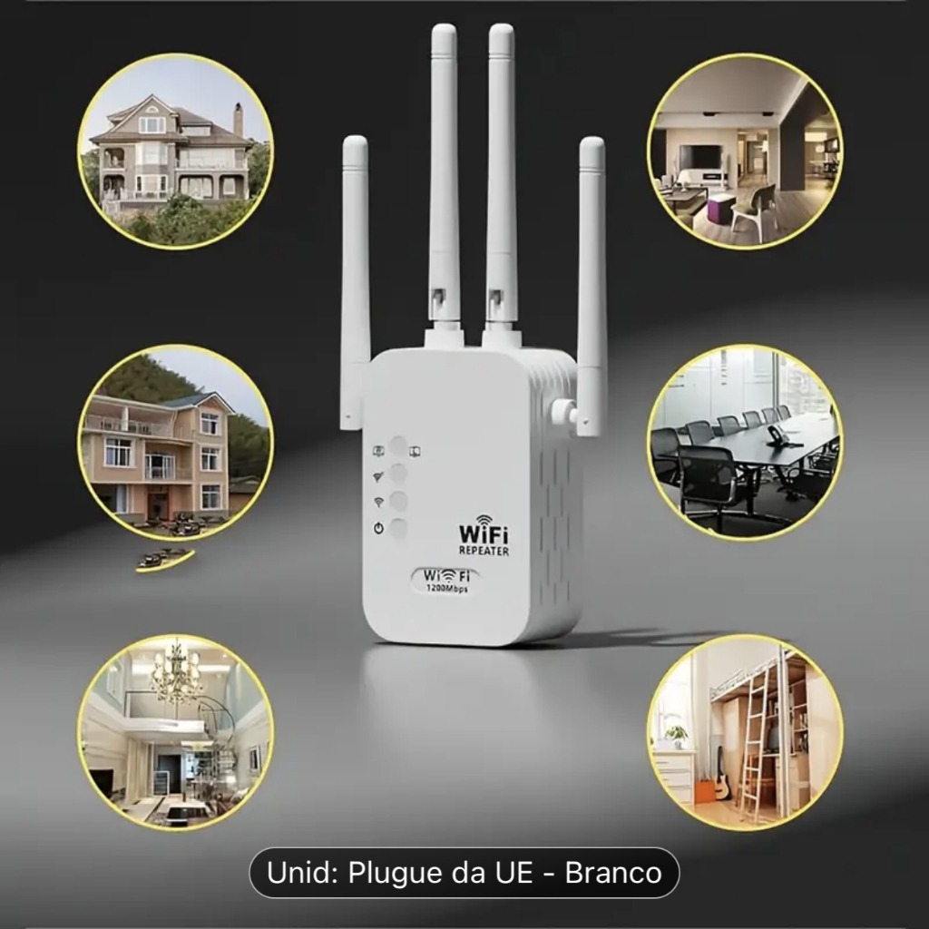Repetidor Amplificador De Sinal Wifi 1200/mbps Ultra Rápido sinal forte ...