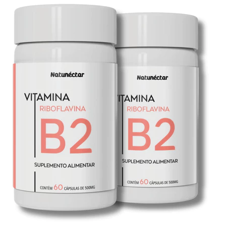 Kit Combo 2X Vitamina B2 Riboflavina 120 Cápsulas Natunéctar