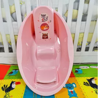 Banheira Ergonômica Bebê Plasútil Bichinhos azul e rosa 24 Litros em Oferta na Shopee