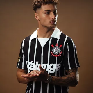 Camisa Polo Retrô Corinthians 1990 Masculina