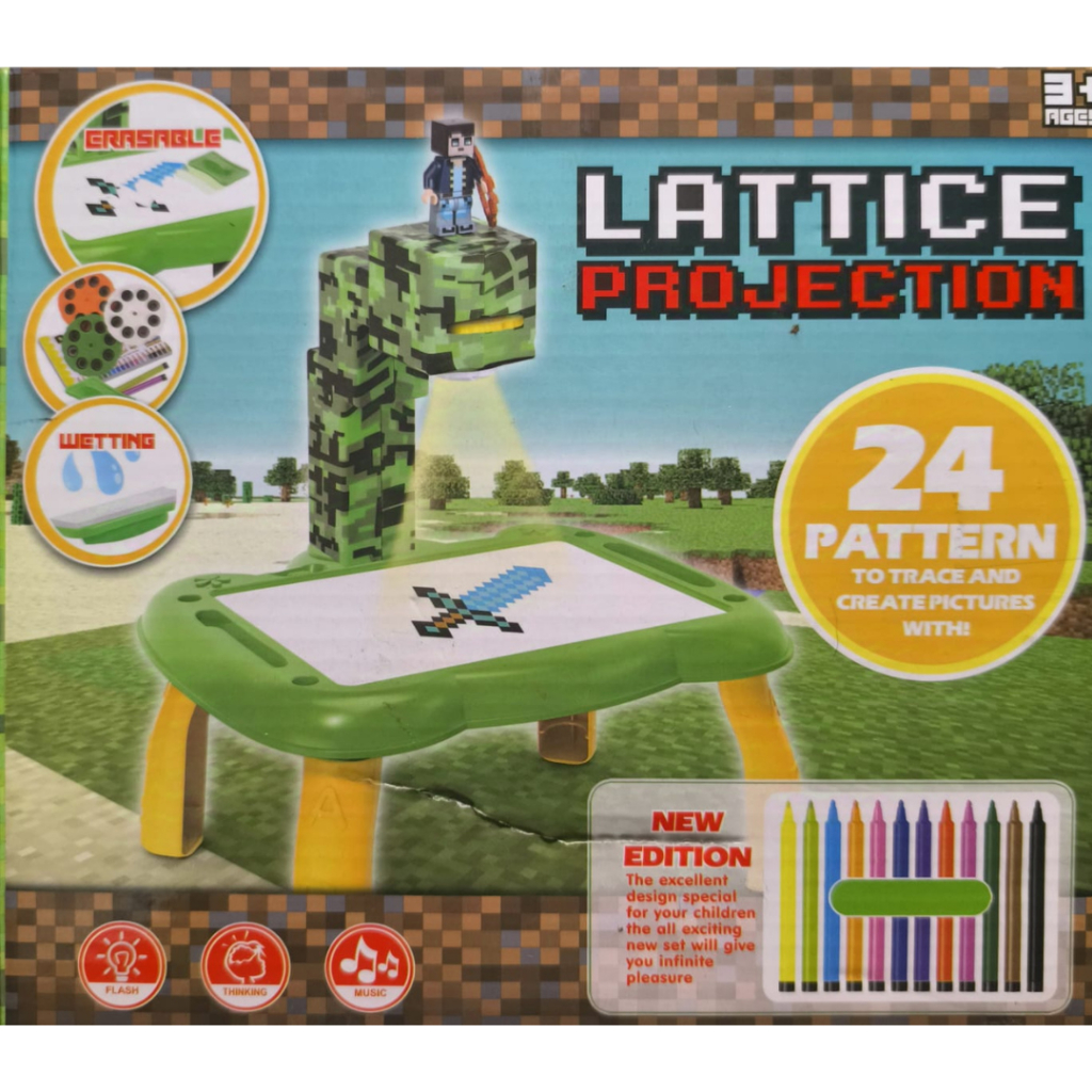brinquedo mini projetor minecraft com 24 desenhos | Shopee Brasil
