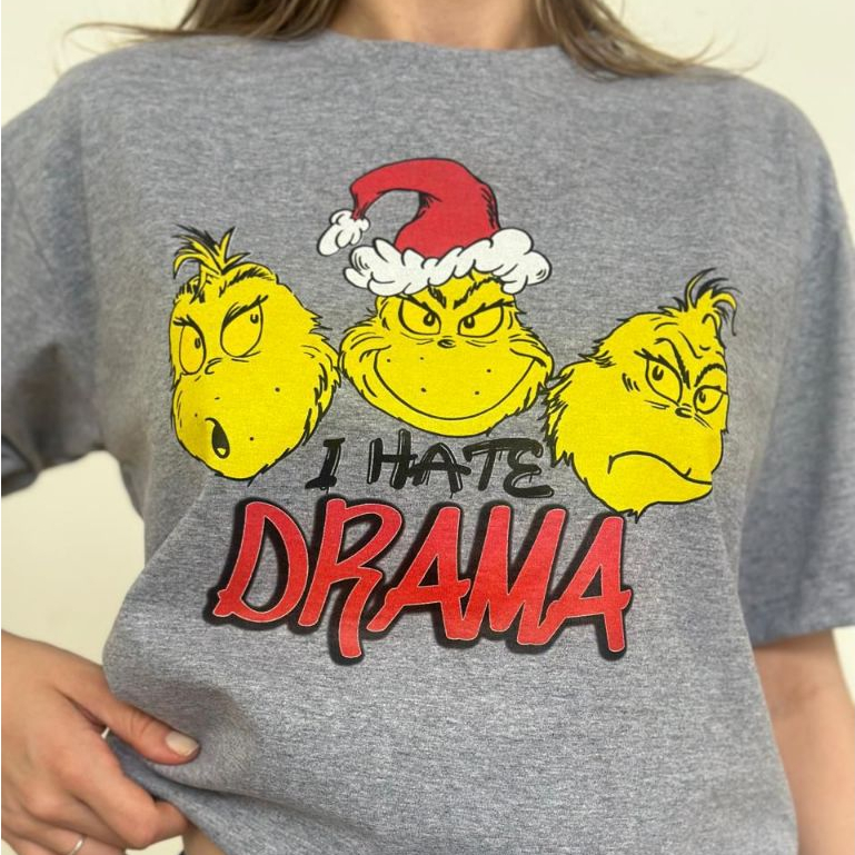 Blusa Feminina Camiseta Unissex Grinch Drama - Mescla