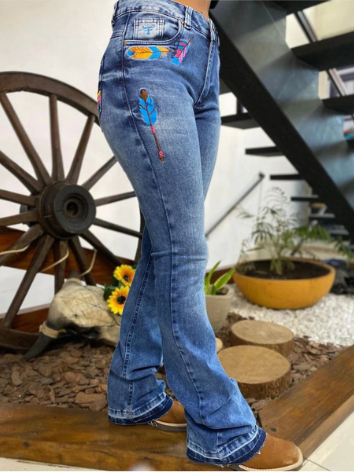 Miss Country CalÃ§a Bordada Country Feminina Calça Country