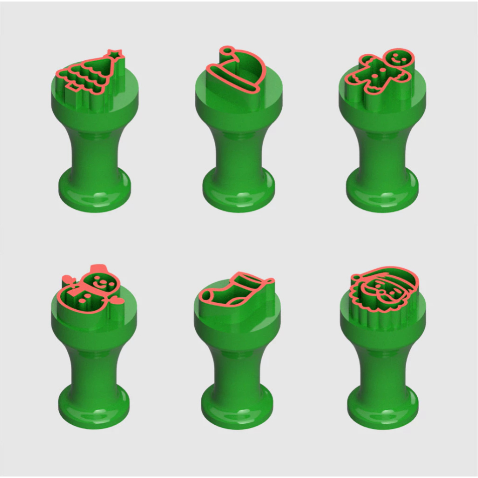 Kit 6 Carimbos Brigadeiro Natal para Docinhos De Festa Confeitaria Molde