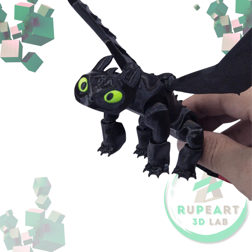 Boneco Banguela Como Treinar Seu Dragão Articulado Impressão 3D - 01 und