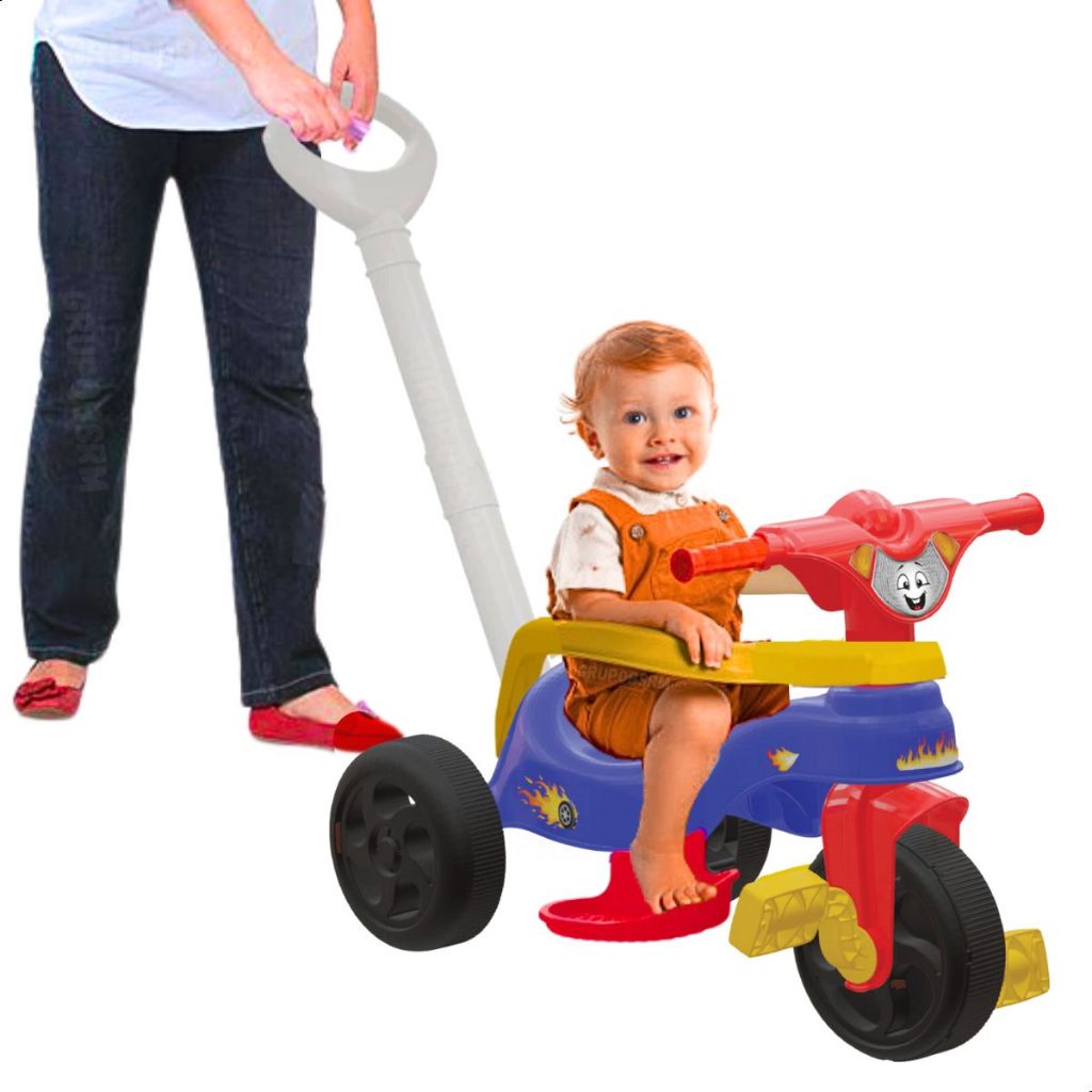 Kit Carrinho de passeio infantil triciclo bicicleta andador bebe ...