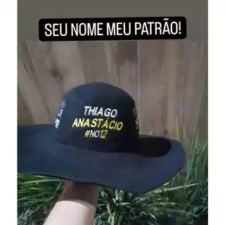 Chapéu do Natanzinho Lima Bordado Com Seu Nome Meu Patrão!