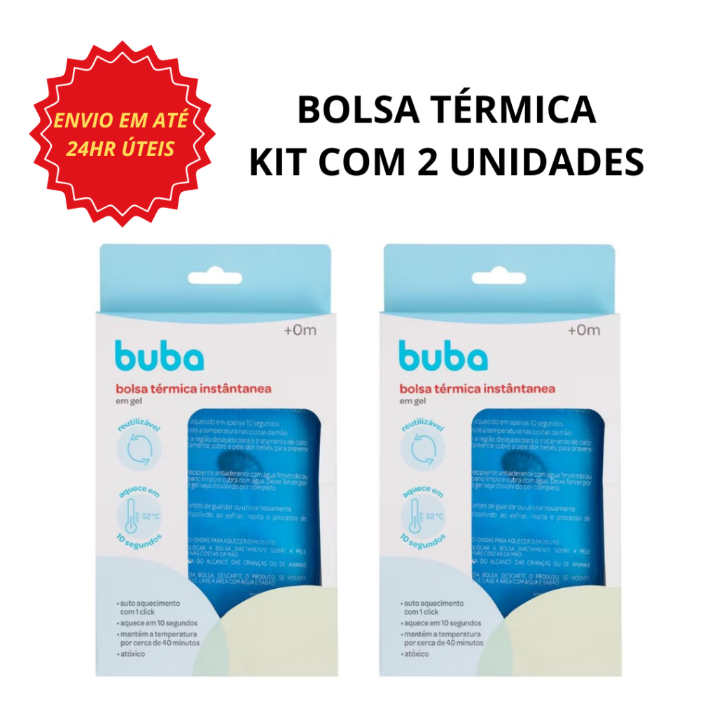 KIT 2 Bolsa Térmica Instantânea em Gel Reutilizável Aquecimento em 10 ...