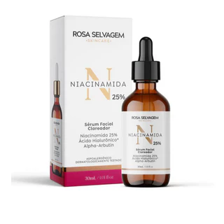 NIACINAMIDA 25% SÉRUM FACIAL CLAREADOR - Rosa Selvagem 30ml