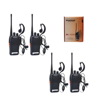 kit 4 rádios comunicador Alcance 12 Km 16 Canais BF 777S Profissional recarregável rádio segurança em Oferta na Shopee