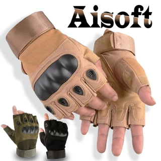 Luva Militar Meio Dedo Airsoft Paintball Tatica Bike Moto Corrida