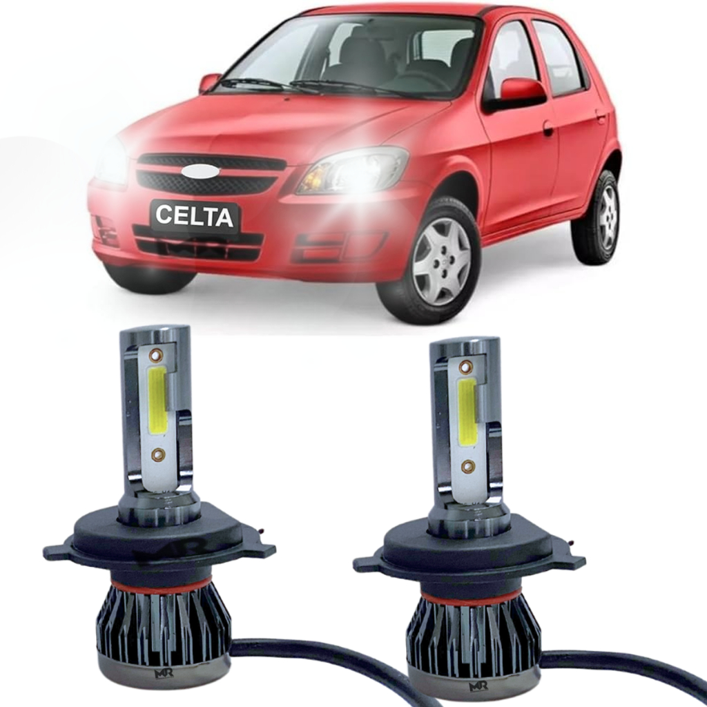 Par Ultra Led Nano Farol Alto e Baixo Gm Celta 2007 a 2014 22000lm ...