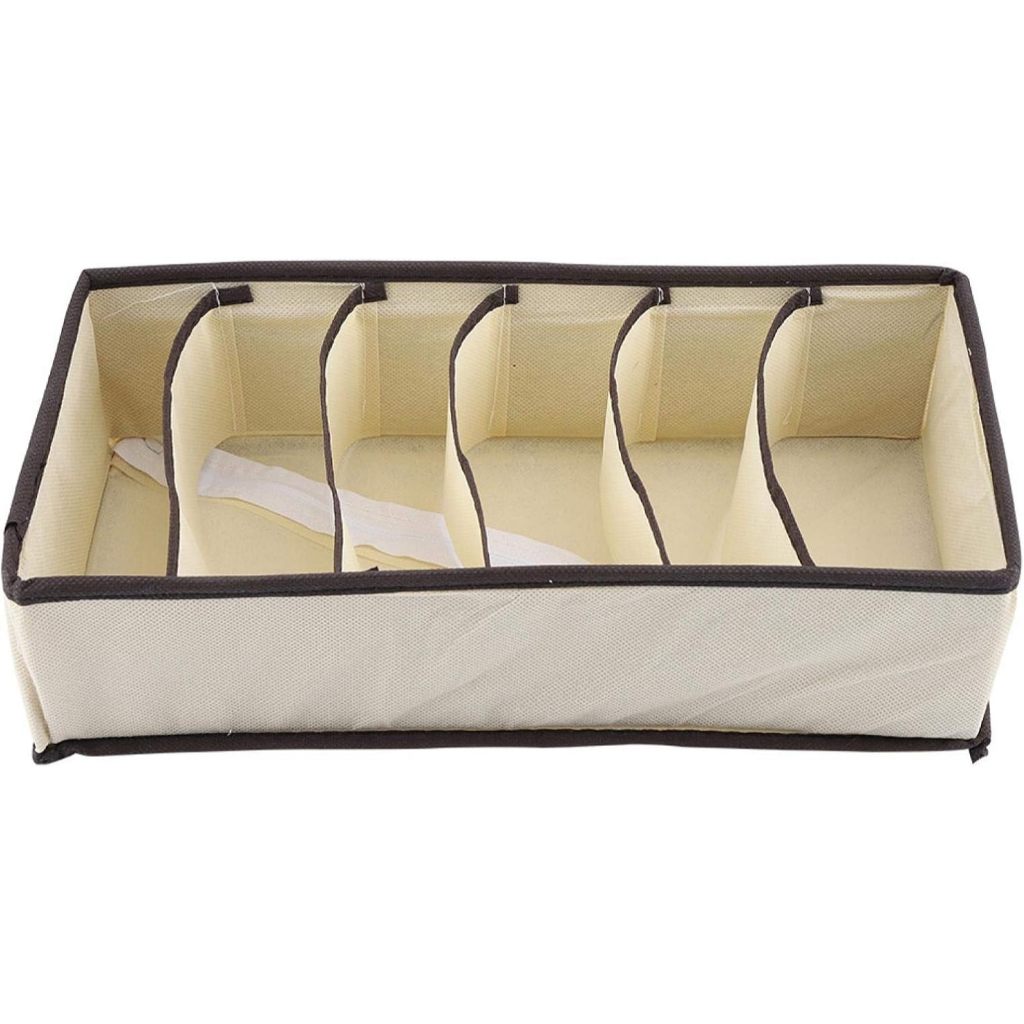 Kit até 3 Organizador de Gavetas Estojo com Divisorias Para Guarda Roupas Portatil Dobravel Roupas Intimas Meias Objetos