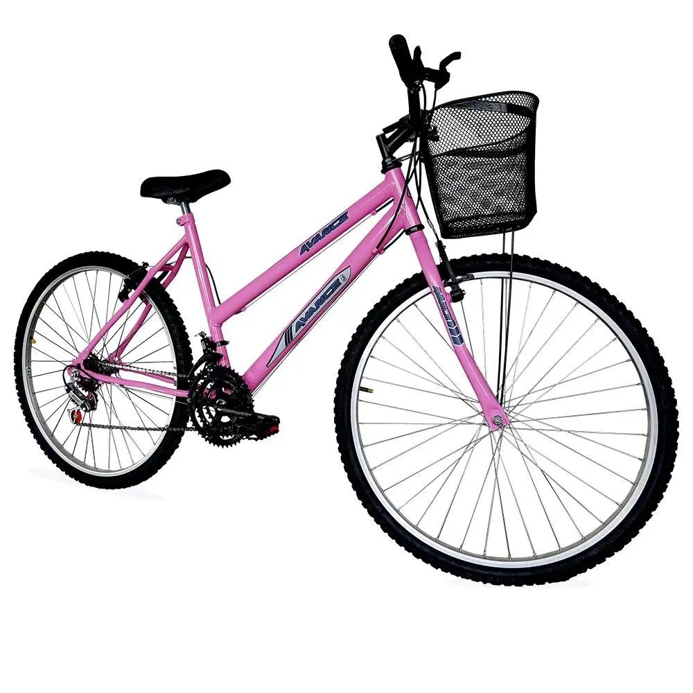VTT 26 Pouces 18 Vitesses - Blanc Et Fuchsia - Femme/fille - Marque Frejus/Girardengo