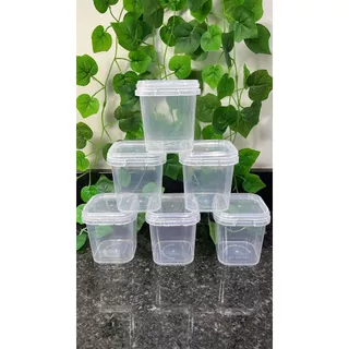 100 POTES QUADRADO 220ML PARA BOLO DE POTE WS PLASTICO