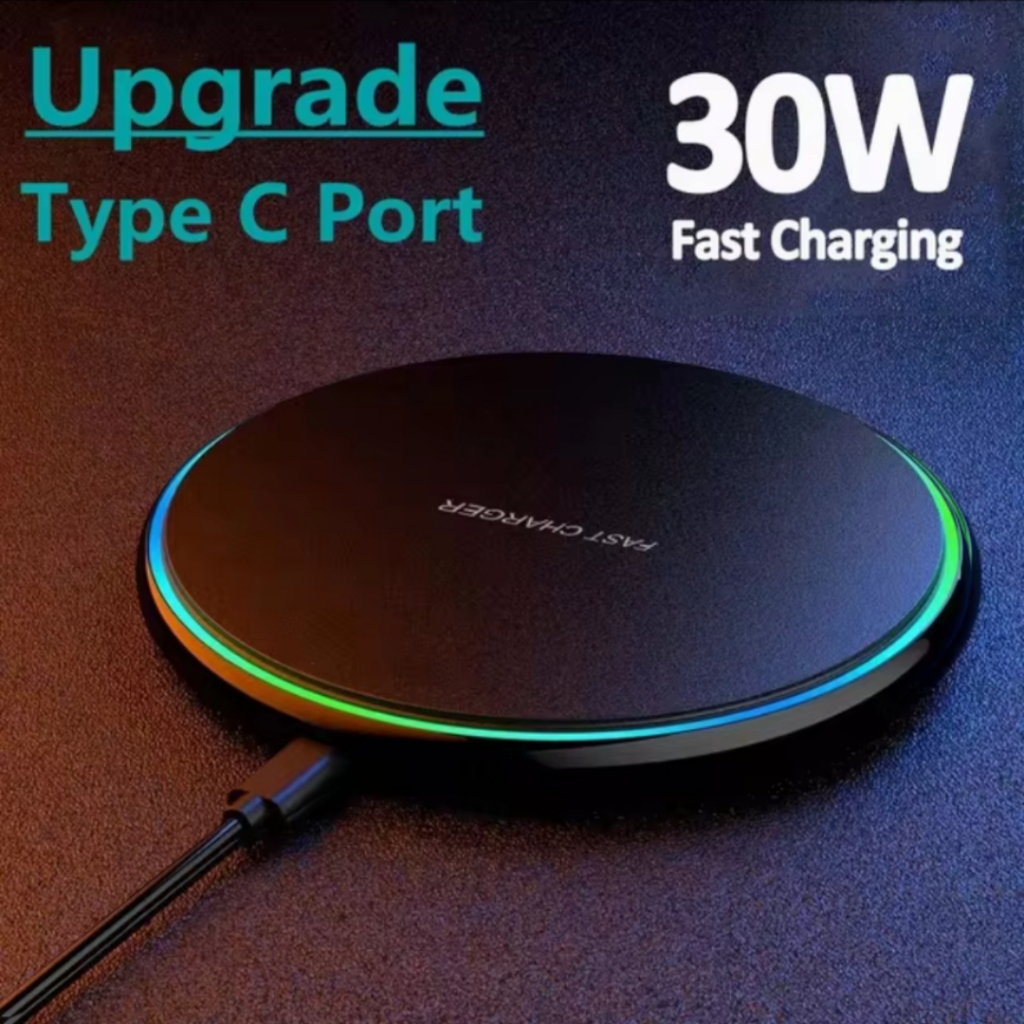 Carregador por Indução Mesa 30W Turbo Muito Rapido para Modelos Tipo Iphone - Sansung que possuem carregamento indução