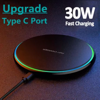 Carregador por Indução Mesa 30W Turbo Muito Rapido para Modelos Tipo Iphone - Sansung que possuem carregamento indução