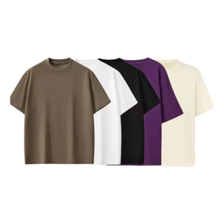 Camiseta Oversized Para Academia Basica Streetwear Lisa 100% Algodão Premium
