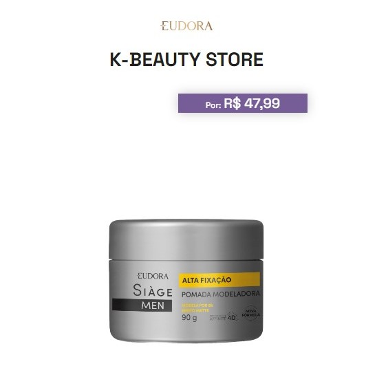 Eudora Pomada Modeladora Siàge Men 90g