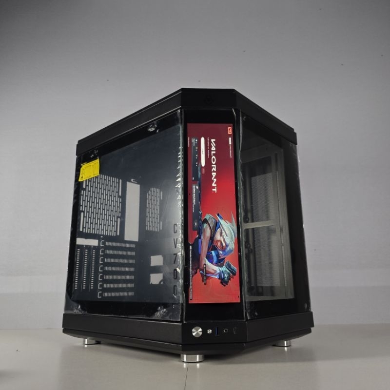 GABINETE GAMER MANCER CV700 COM DISPLAY, MID-TOWER, LATERAL DE VIDRO, PRETO