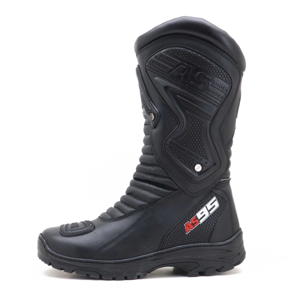 Bota Motociclista AS95 Atron Shoes de Couro Legítimo Cano Alto, Coturno ...