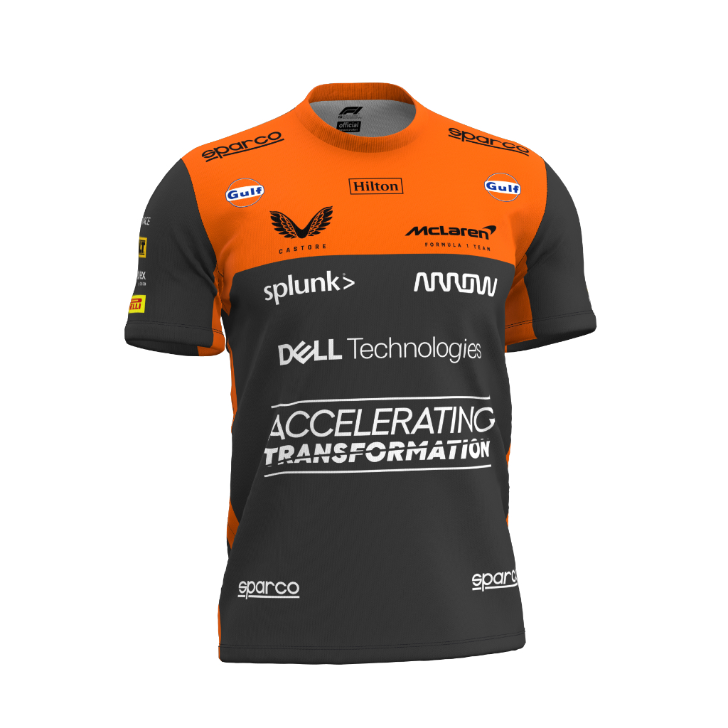 Camiseta Camisa Laranja Mclaren F1 Corrida Piloto Formula 1