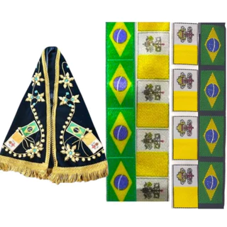 Fita Bandeira Brasil Vaticano Gorgurão ou Cetim Para Manto Nossa Senhora Aparecida e Manto Amigurumi em Oferta na Shopee