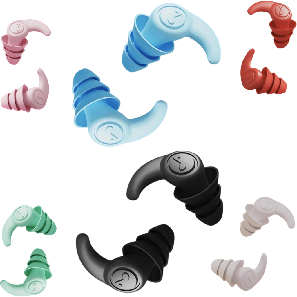 Tampão Ouvido 2 Pares 3 Camadas Antiruído Plug Dormir Natação Estudos Trabalho Protetor Auricular