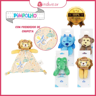 Naninha Para Bebê Pimpolho Com Prendedor de Chupeta Naninha para Menina e Naninha para Menino Leão Esquilo Jacaré Macaco