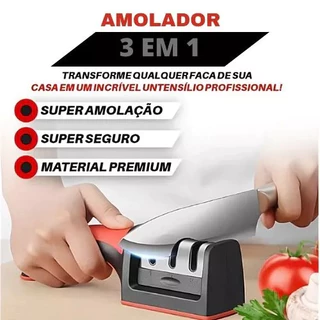 Afiador De Facas Amolador 3 Fases Profissional Para Cozinha Casa Restaurante -Q9 em Oferta na Shopee