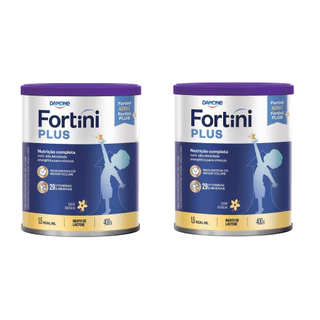 1 Kit c/ 2 Latas Fortini Plus Sabor Baunilha 400g cada em Oferta na Shopee