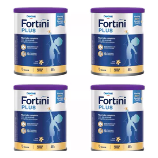 1 Kit c/ 4 latas Fortini Plus Sabor Baunilha 400G cada em Oferta na Shopee