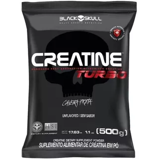 Creatina Turbo Refil 500g - Black Skull em Oferta na Shopee
